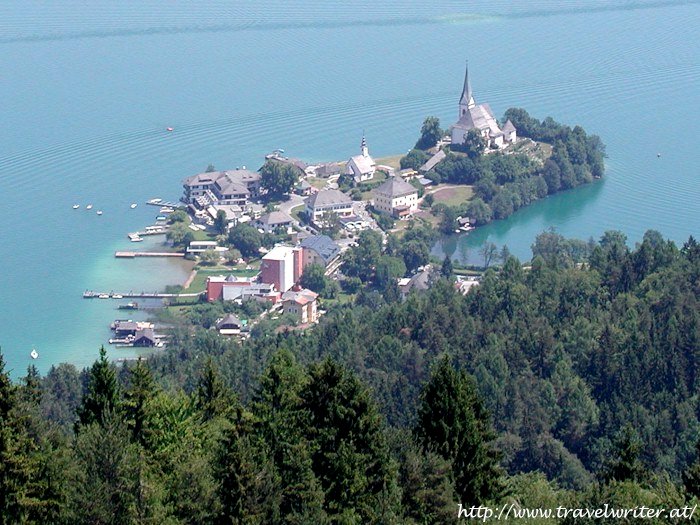 Blick vom Pyramidenkogel auf Maria W�rth