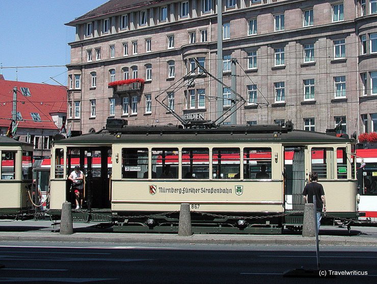 Historische Straßenbahn in Nürnberg, Deutschland